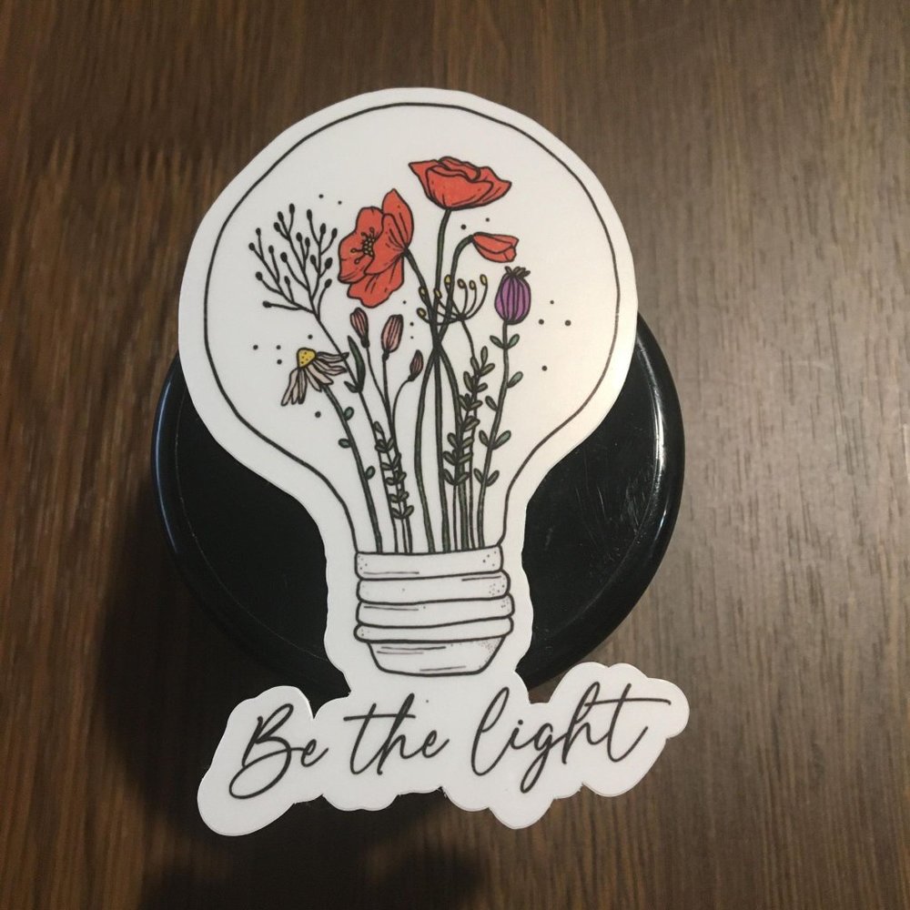 Be the Light glossy vinyl sticker